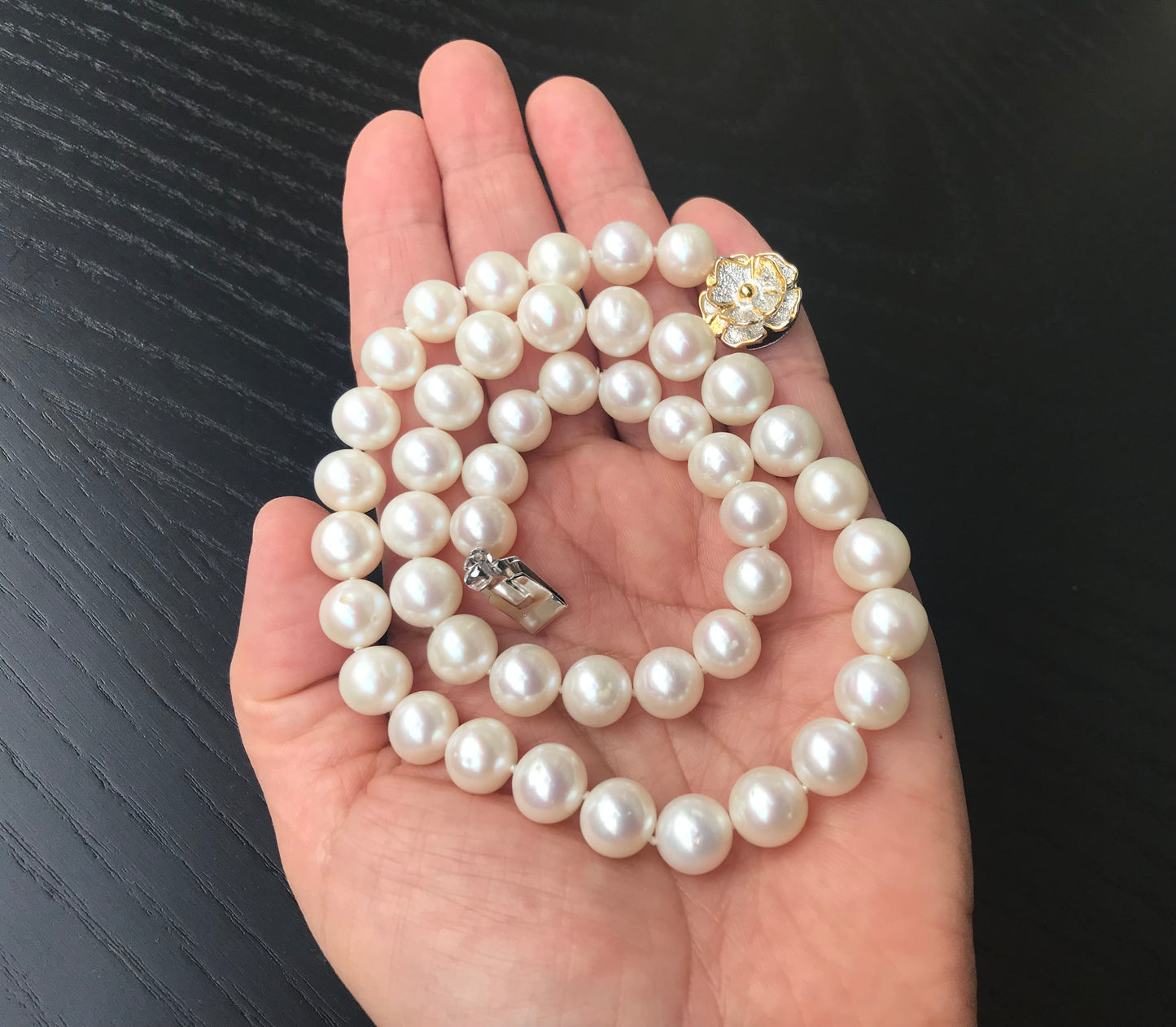 9-10mm Japanese freshwater pearl vintage necklace