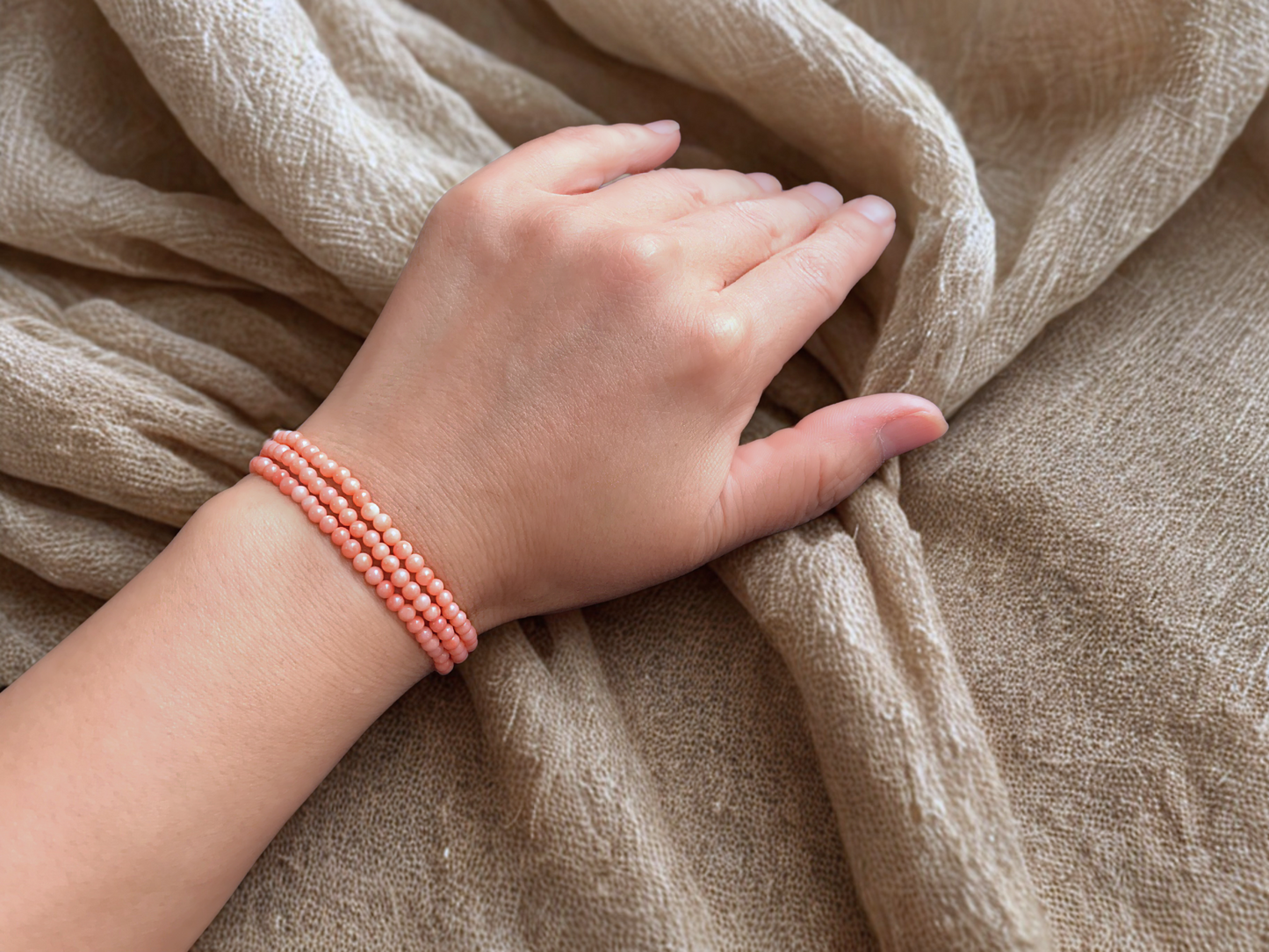 18K gold angel skin Momo coral rose necklace,pendant and earrings set