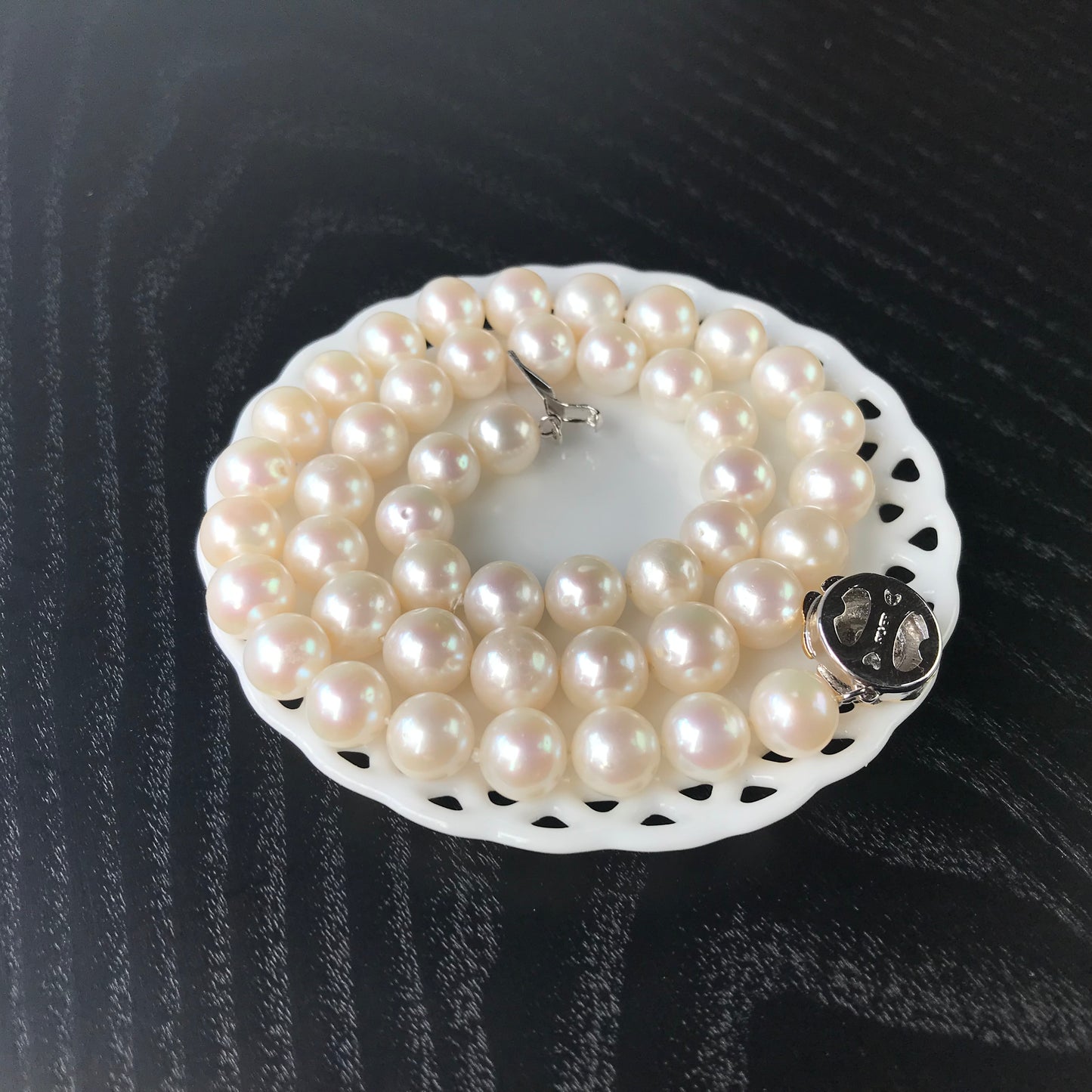 9-10mm Japanese freshwater pearl vintage necklace