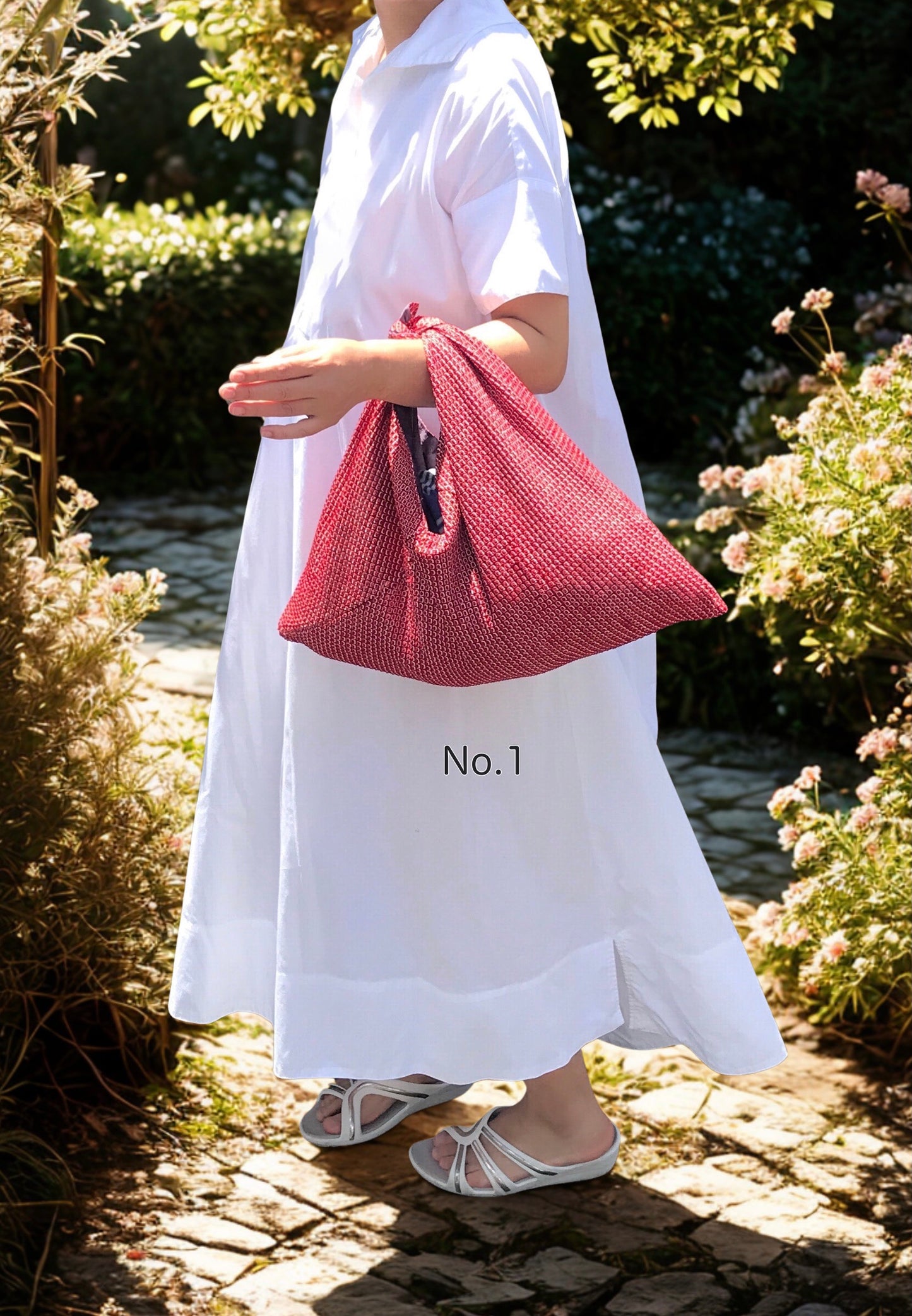 Silk Kimono Bag medium 48x48cm