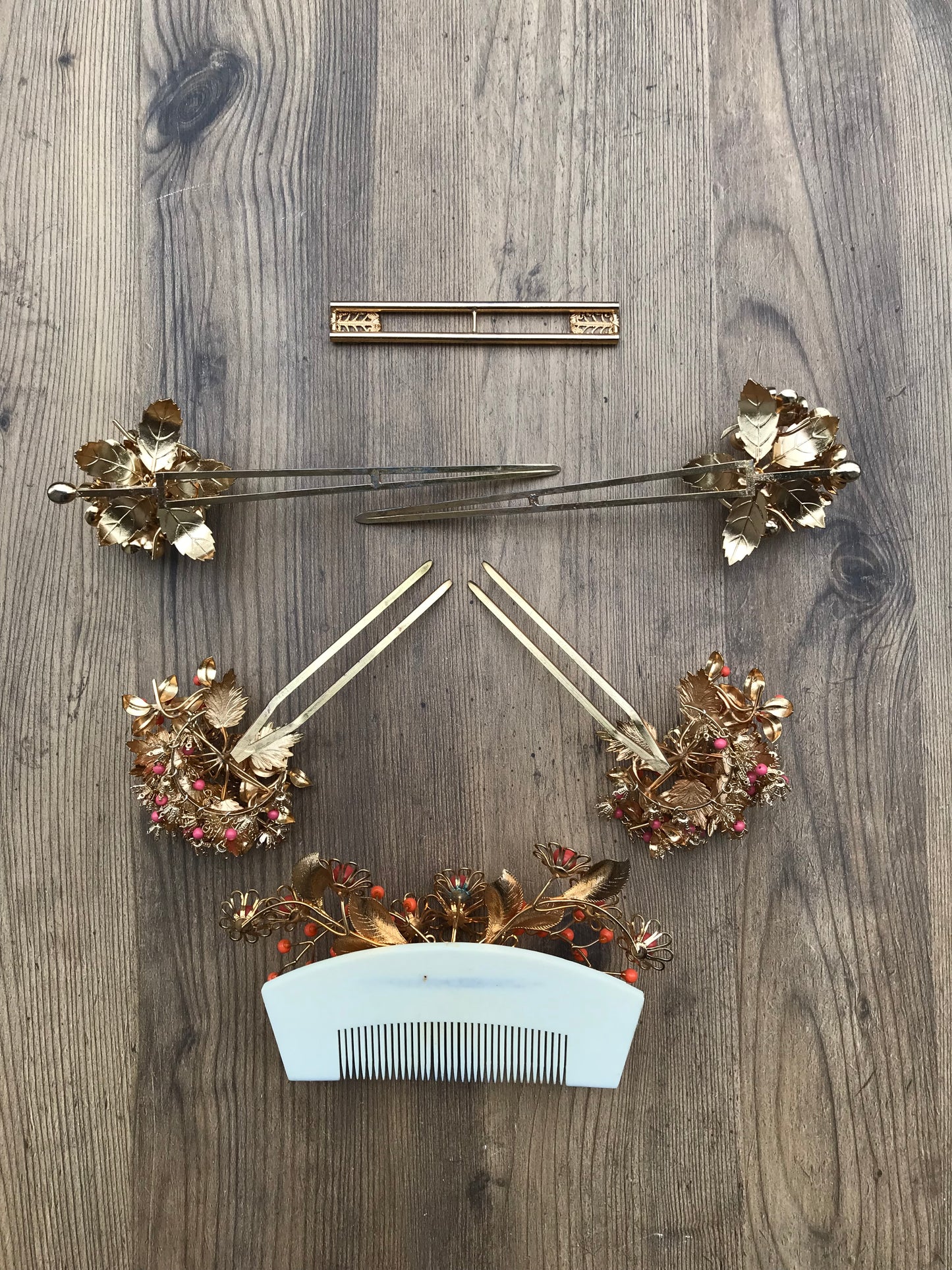Vintage Kanzashi set Japanese traditional wedding hair decoration