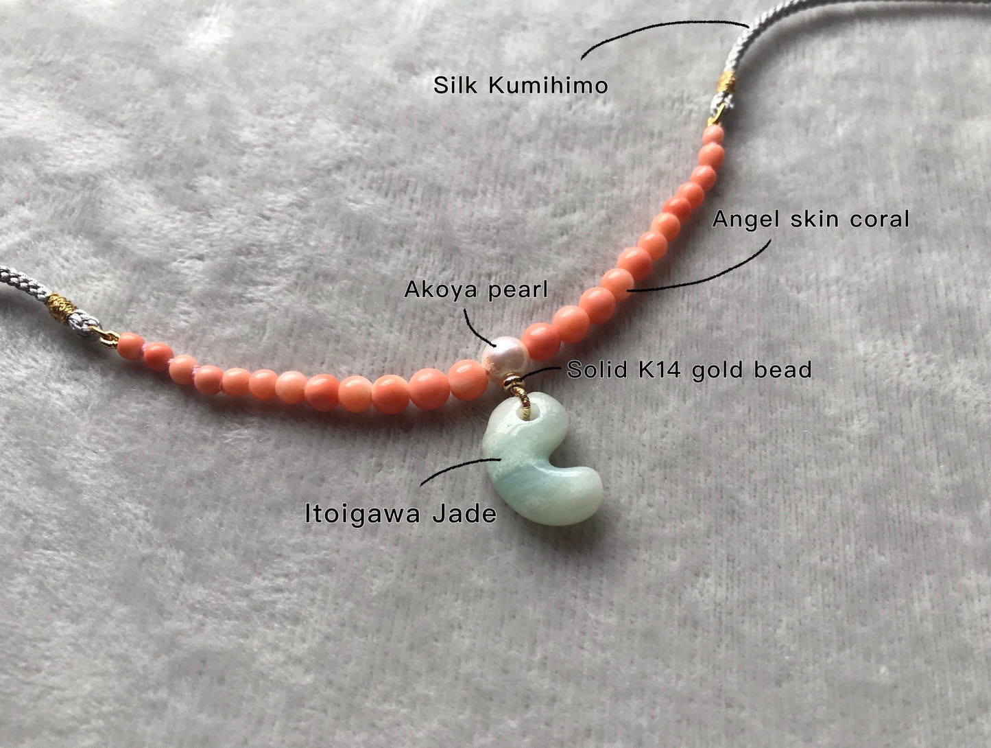 Green Japanese Jade Magatama Necklace