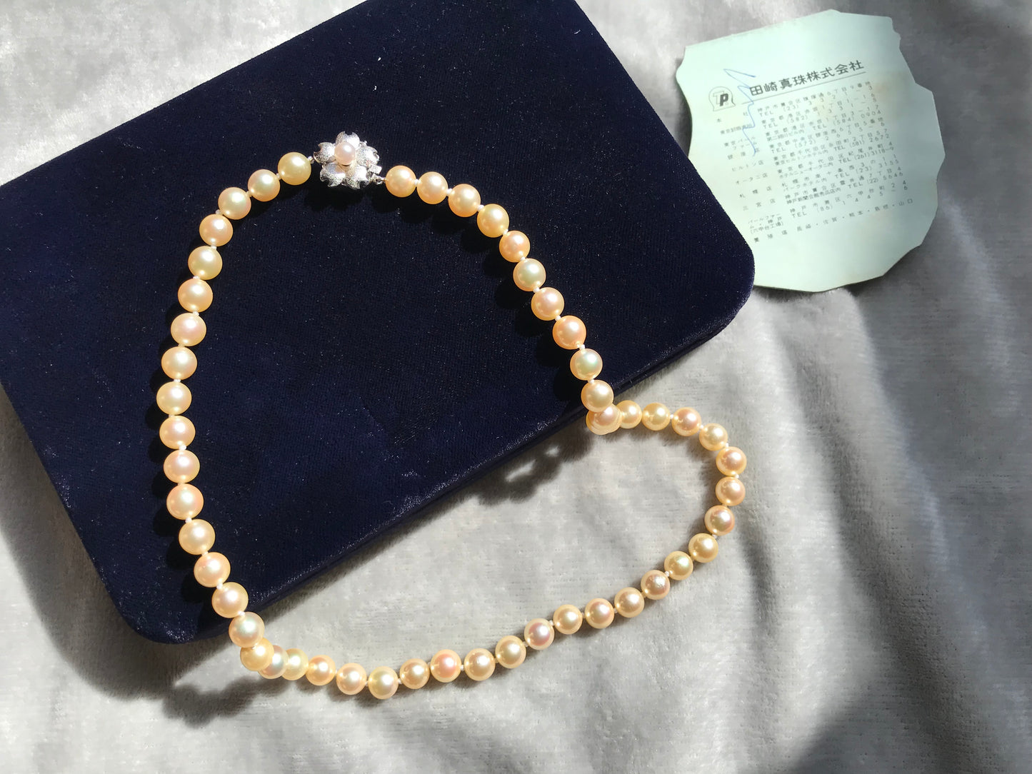 Collector’s item 1970 Osaka Expo Tasaki vintage Akoya pearl necklace