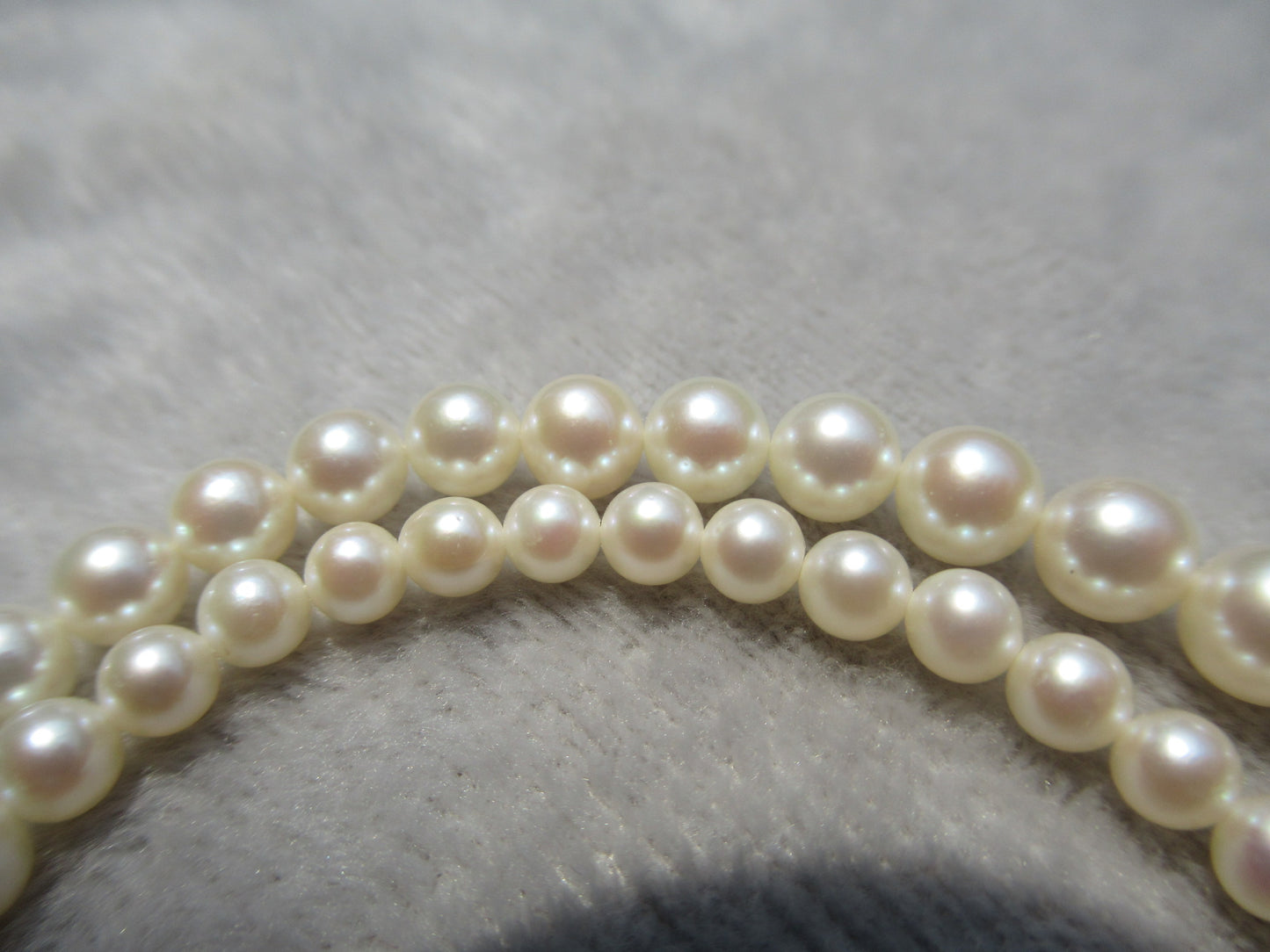 Mikimoto Akoya pearl vintage graduated necklace with the original box
