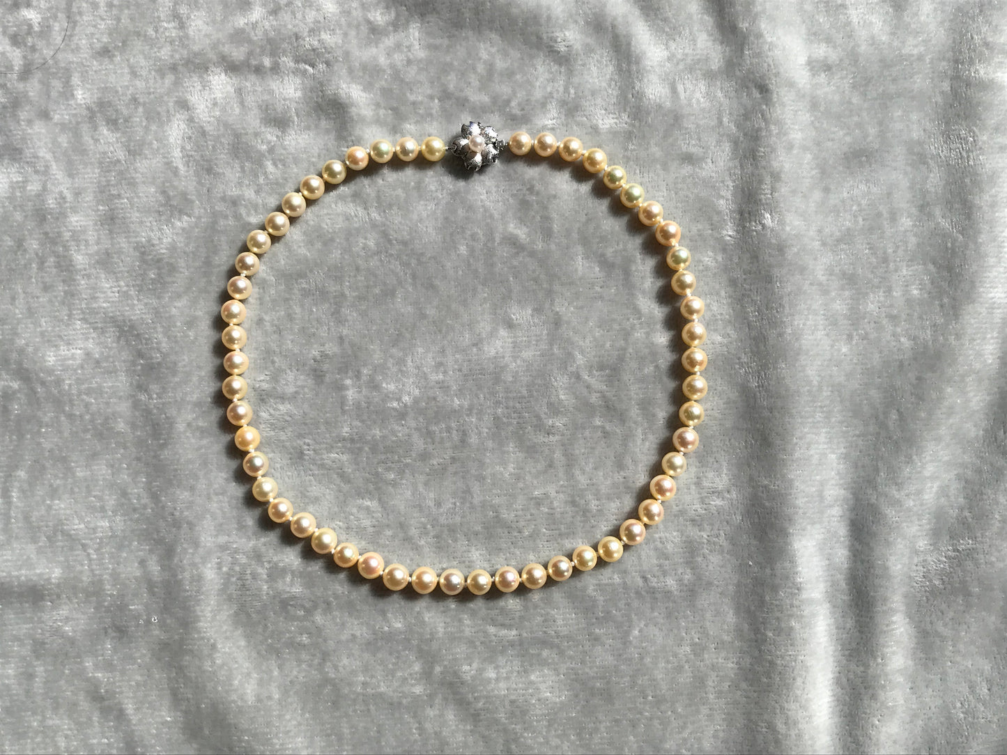 Collector’s item 1970 Osaka Expo Tasaki vintage Akoya pearl necklace