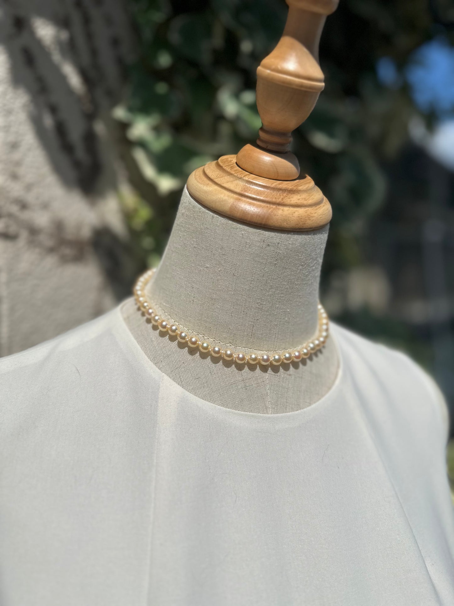 Collector’s item 1970 Osaka Expo Tasaki vintage Akoya pearl necklace