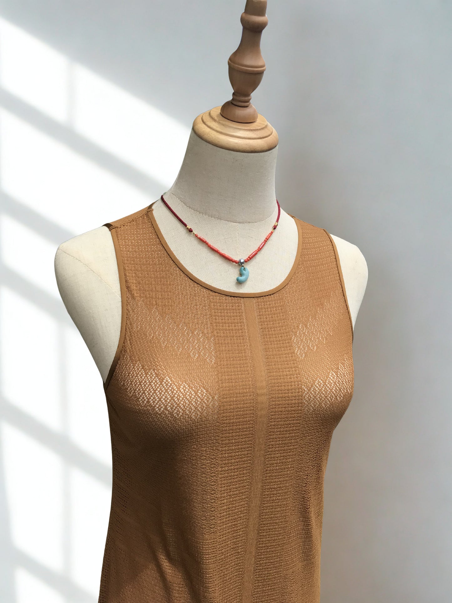 Blue Japanese Jade Magatama Necklace