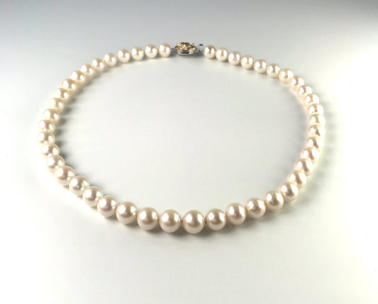 9-10mm Japanese freshwater pearl vintage necklace