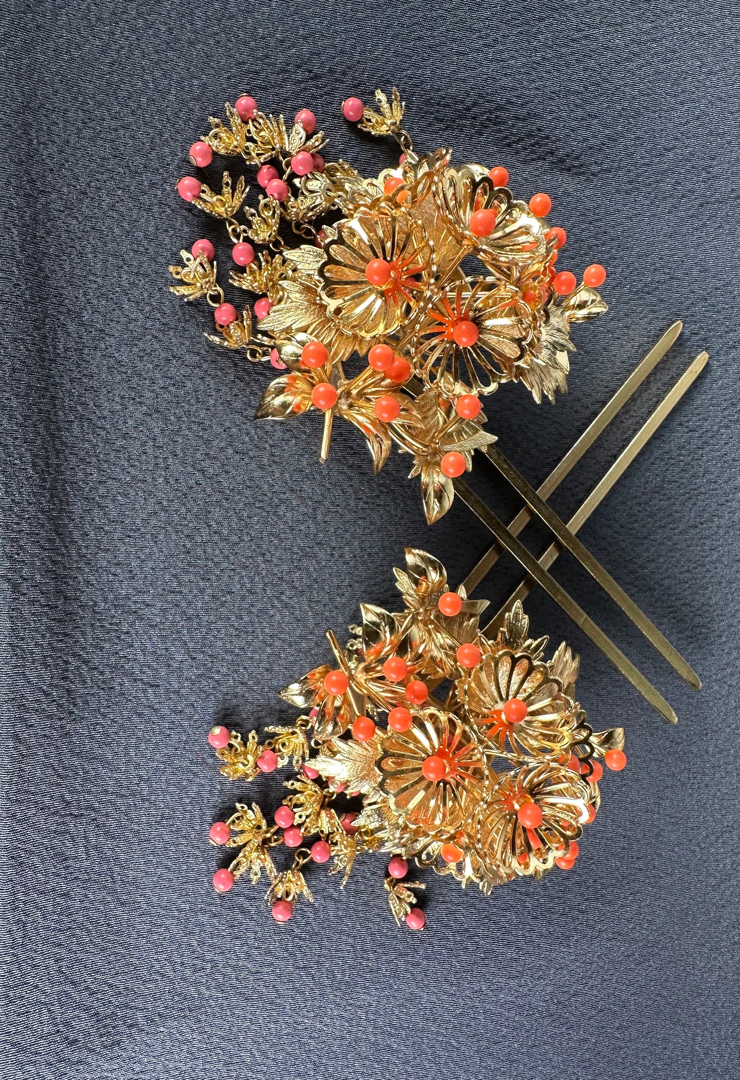 Vintage Kanzashi set Japanese traditional wedding hair decoration