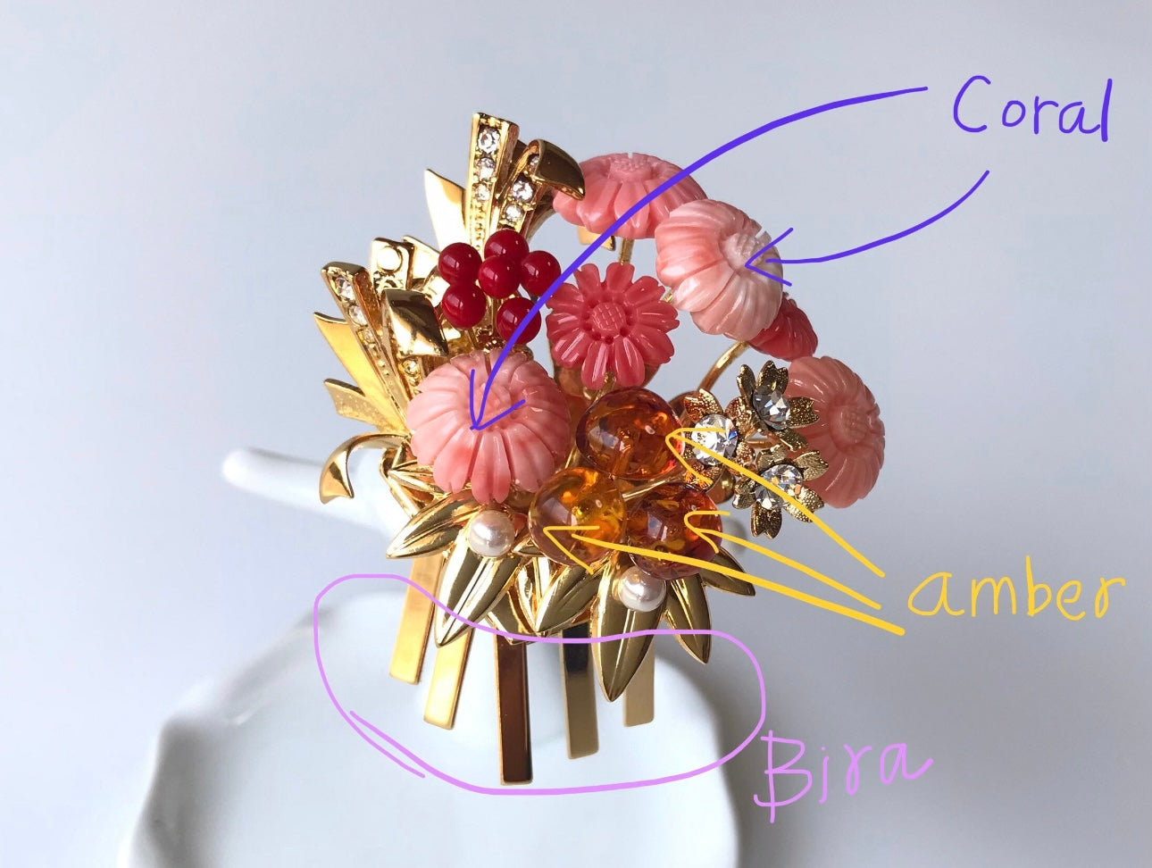 Kanzashi Japanese traditional wedding hair decoration